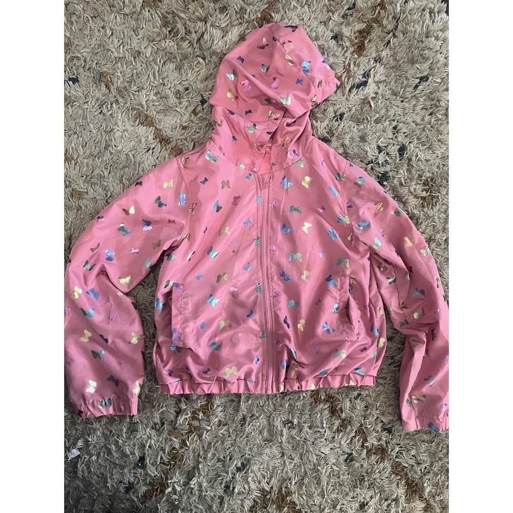 Young Hearts Girls Jacket Butterfly Coat Pink Shimmer‎ Size 12